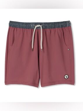 Vuori Men's Kore Shorts - 7" Inseam  Saltwater Red Size XS Built In Shorts